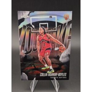 2025 Topps Chrome Collin Murray-Boyles #YQ-9 Youthquake Refractor (RC) Raptors